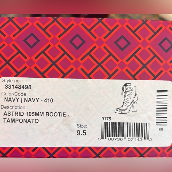 Brand new Tory Burch navy bootie.  Size 9.5. - Picture 5 of 5